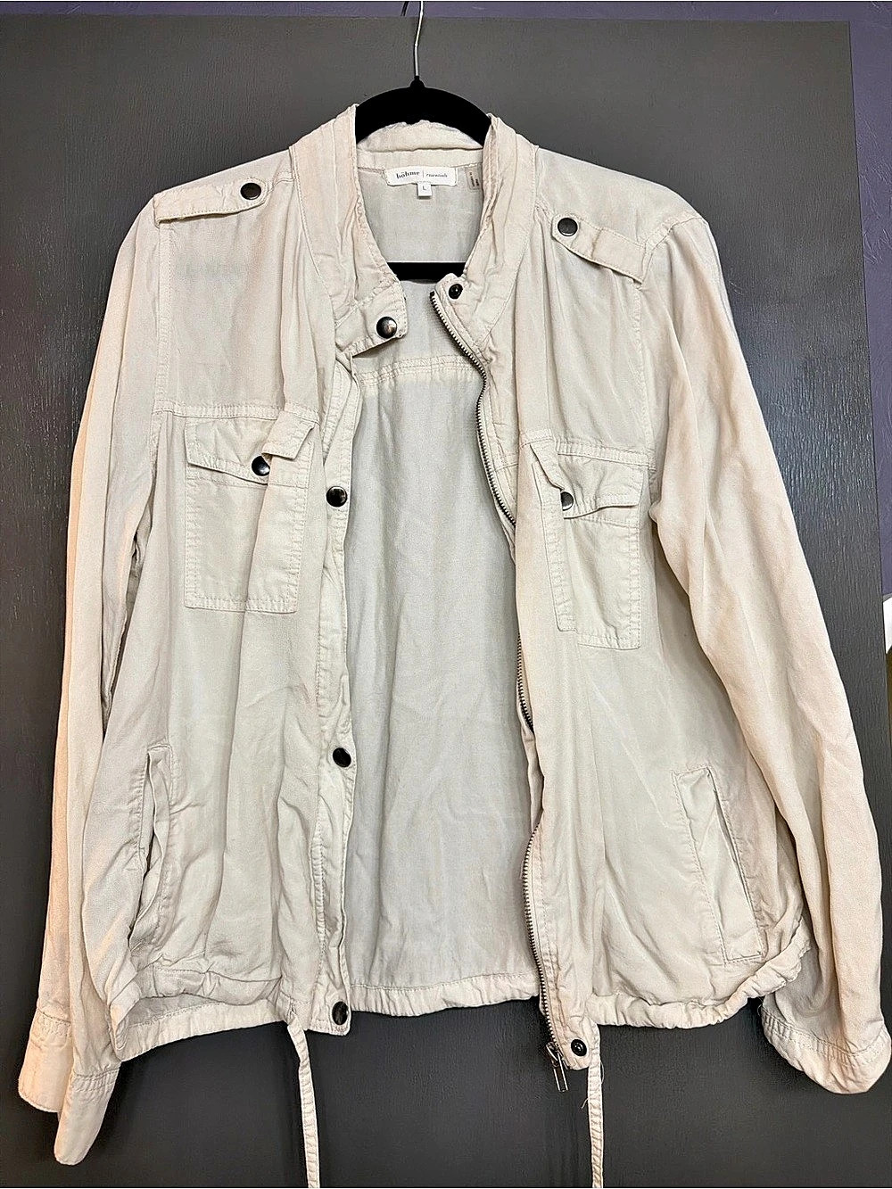 bohme Utility Jacket in White Size Large